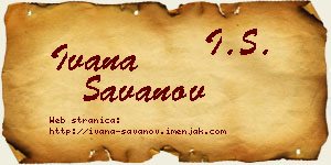 Ivana Savanov vizit kartica